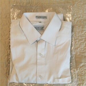 New-Men's Long Sleeve White Dress Shirt